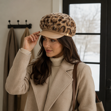 Sterling™ Winter Duckbill Cap With Plush Leopard Print