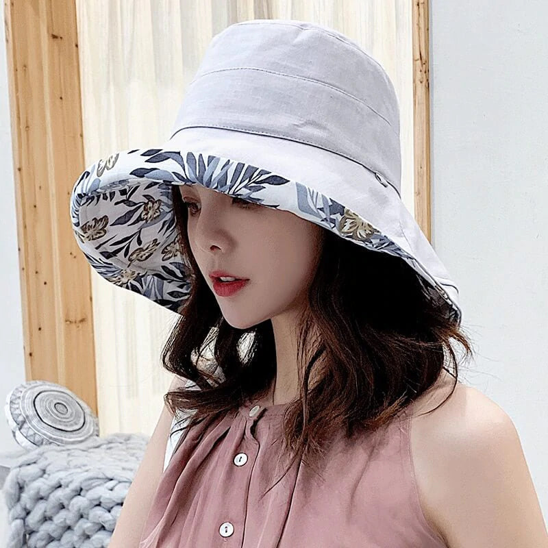 Sterling Wide Brim Cotton Summer Hat™ Foldable Neck Flap