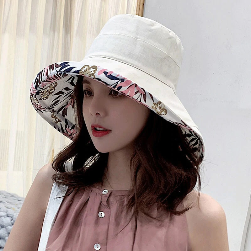 Sterling Wide Brim Cotton Summer Hat™ Foldable Neck Flap