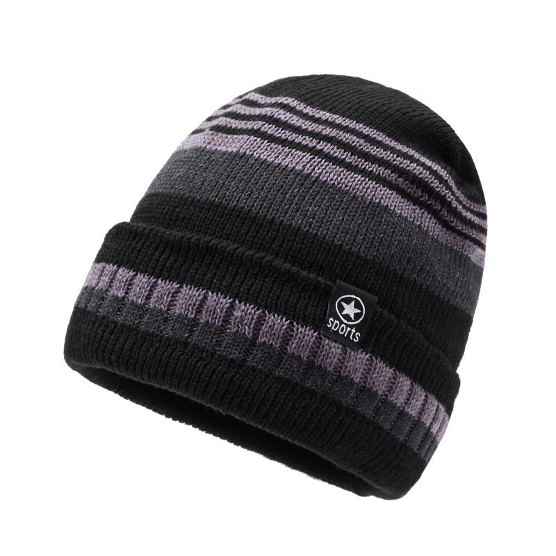 Sterling Striped Beanie™ Ear Cover Soft Knit Fit