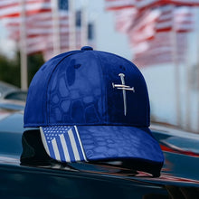 Sterling Christian Baseball Hat™ with Cross Decal Curved Fabric Strap