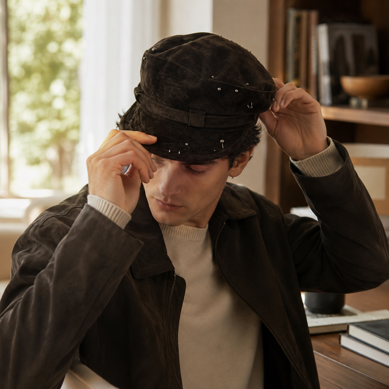 Sterling Marlowe Suede Baseball Cap™ with Curved Brim