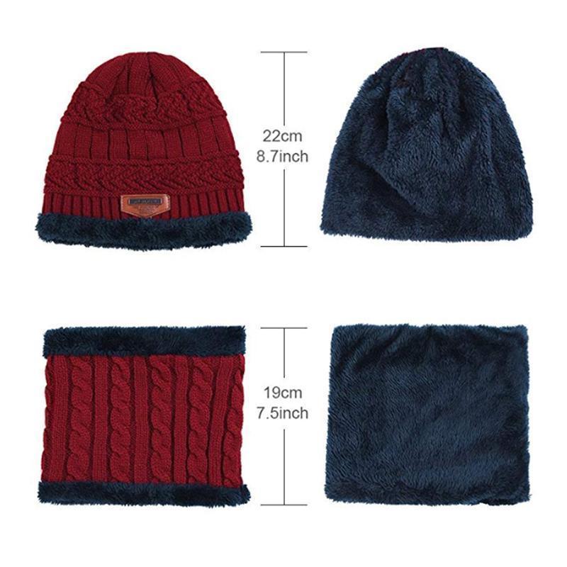 Sterling Warm Beanie Cap™ With Scarf Knit Hood Neck Warmer