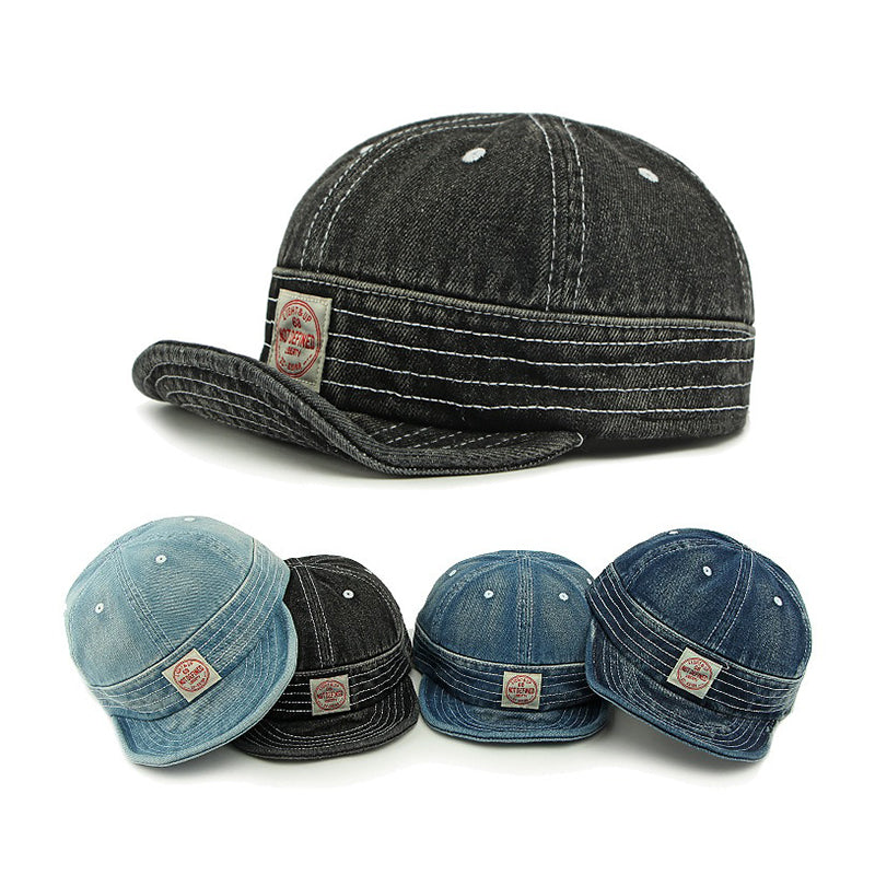 Sterling Retro Denim Flip Hat™ Beret Casual Cap Adjustable Hat