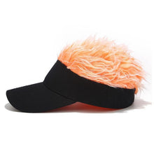 Sterling Flair Hair Sun Visor Cap™ Faux Hair Fabric Brim