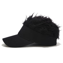Sterling Flair Hair Sun Visor Cap™ Faux Hair Fabric Brim