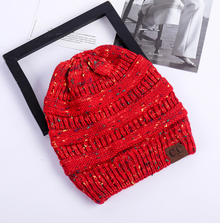 Sterling High Bun™ Beanie Acrylic Cable Knit Hair Opening