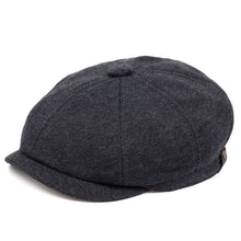 Sterling™ Retro British Octagonal Flat Cap Satin Weave Curling Brim