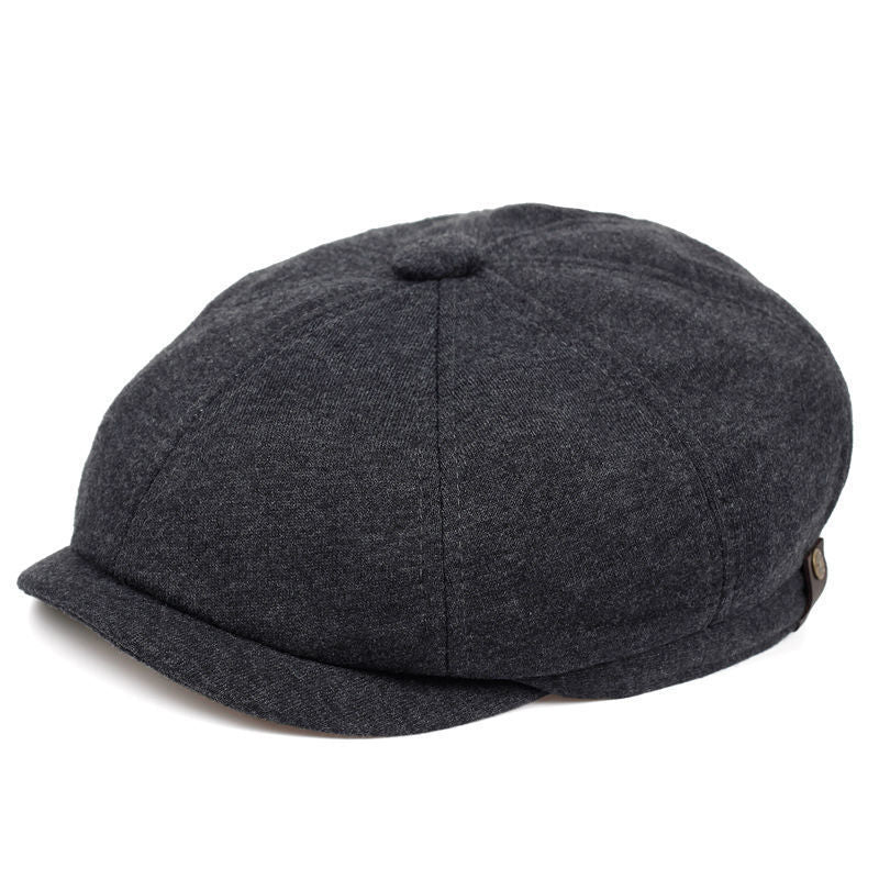 Sterling™ Retro British Octagonal Flat Cap Satin Weave Curling Brim