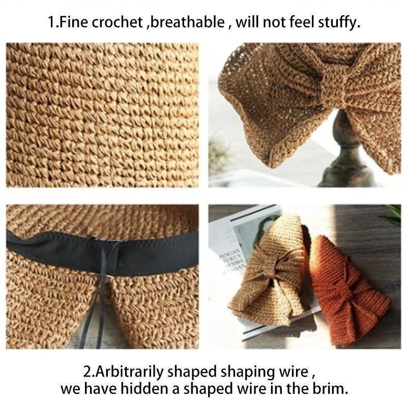 Sterling Brim Bow™ Wide Straw Summer Hat