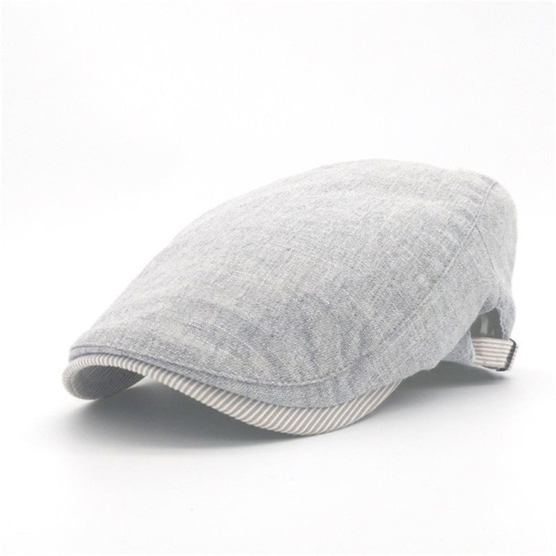 Sterling Cotton Linen™ Cheesecutter Cap Dome Short Brim