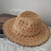 Sterling Retro Personality™ Western Cowboy Style Straw Hat Sun Brim