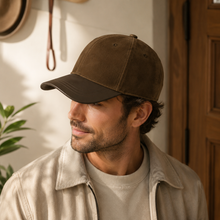 Sterling Baseball Cap Suede Crown With Curved PU Brim