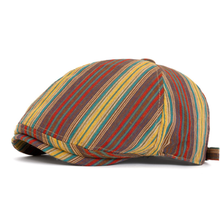 Sterling Hogan Stripe Cap™ Driving Cap Cotton Weave Buckle Back