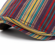 Sterling Hogan Stripe Cap™ Driving Cap Cotton Weave Buckle Back