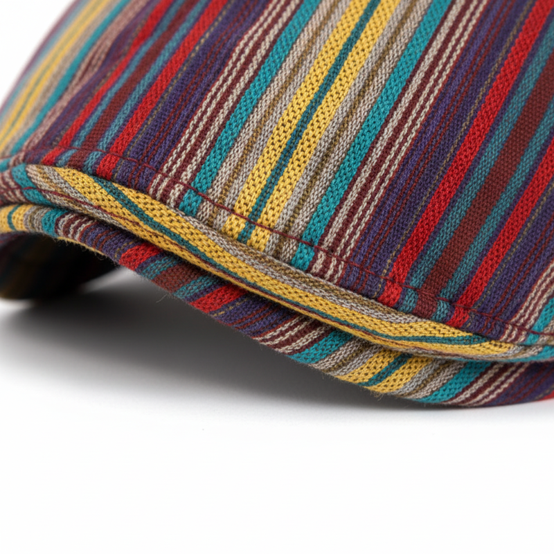 Sterling Hogan Stripe Cap™ Driving Cap Cotton Weave Buckle Back