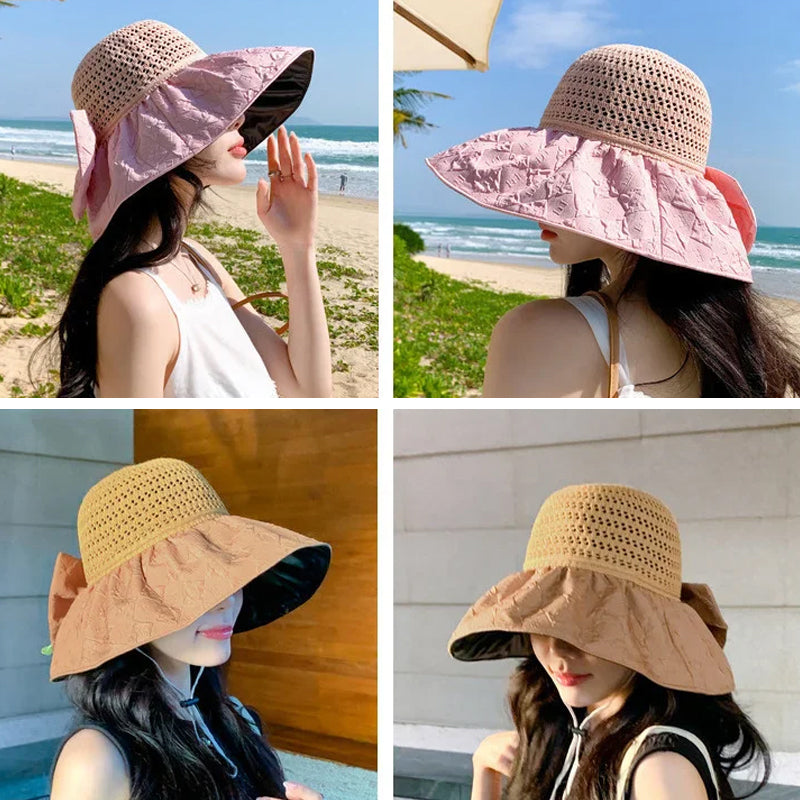 Sterling Foldable Sun Hat™ Wide Brim Fabric Travel Visor