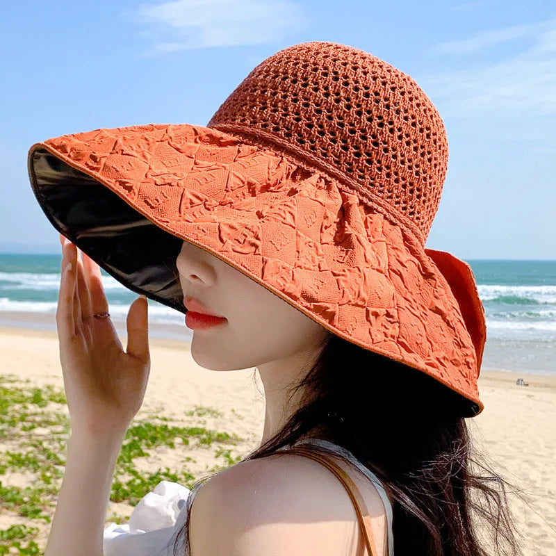 Sterling Foldable Sun Hat™ Wide Brim Fabric Travel Visor