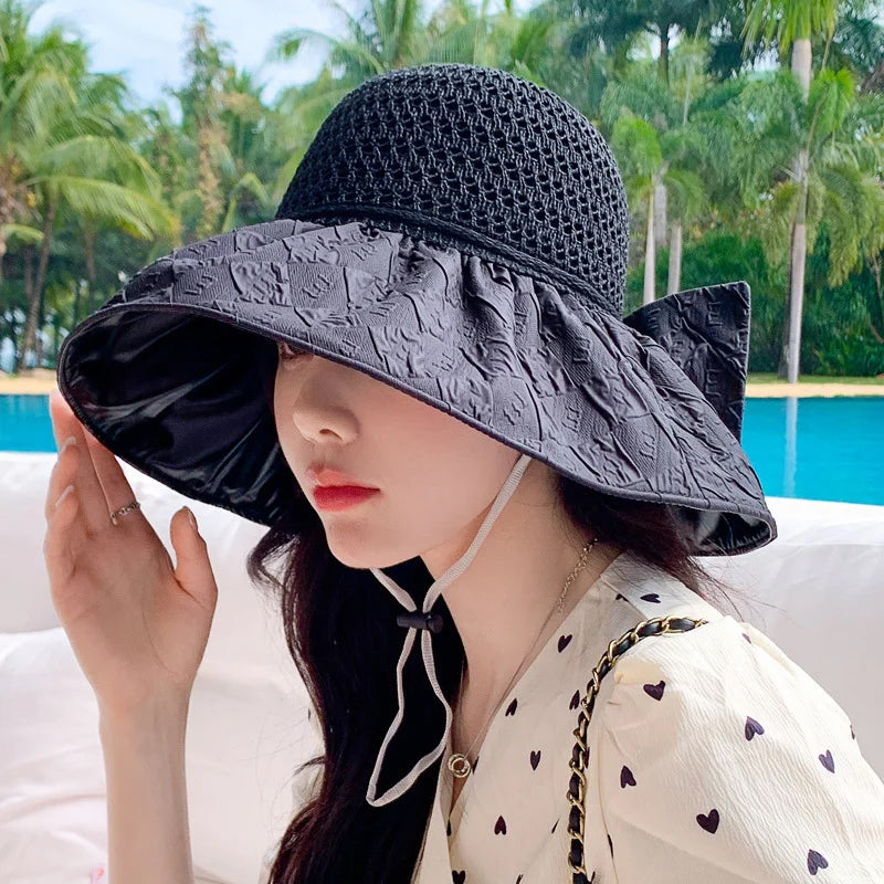 Sterling Foldable Sun Hat™ Wide Brim Fabric Travel Visor