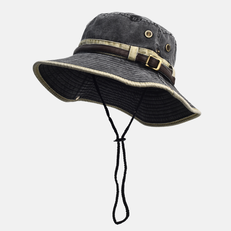 Sterling Nieman Bucket Hat™ Cotton Canvas Sun Hat Belt Detail