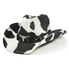 Sterling Cow Print Cowboy Hat™ Straw Western Shapeable Brim