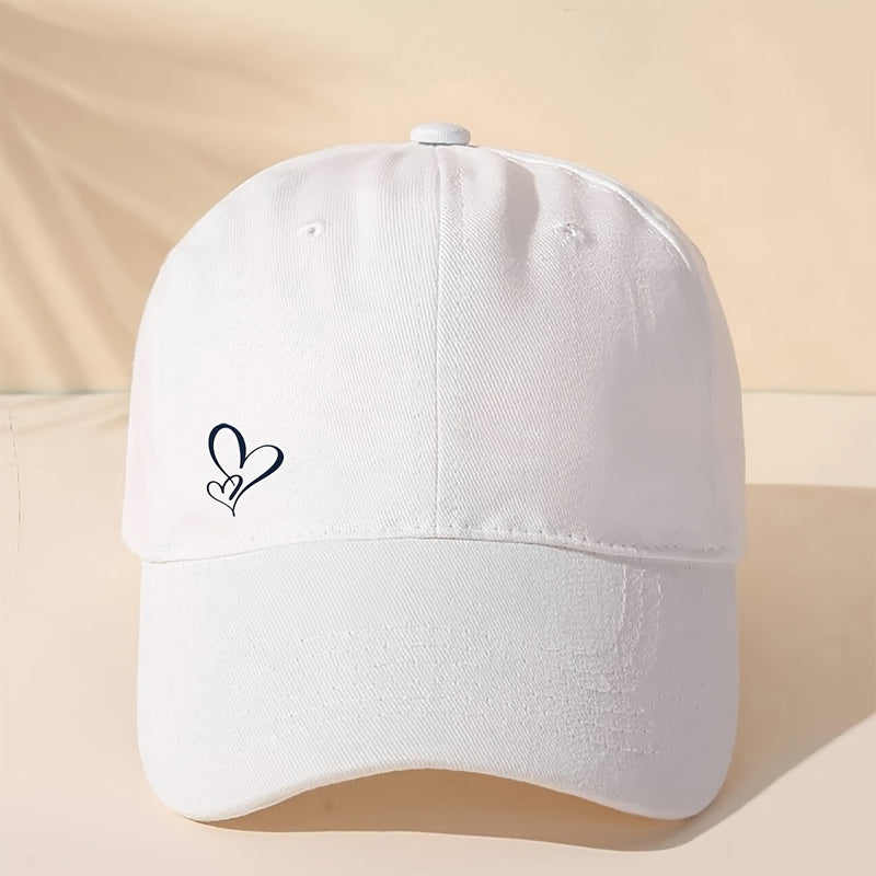 Sterling Heart Patterned Baseball Cap™ Fabric Heart Detail