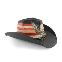 Sterling Fluffy Sense Black Skull Wings Cowboy Hat™ Felt Brim