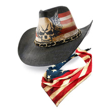 Sterling Fluffy Sense Black Skull Wings Cowboy Hat™ Felt Brim
