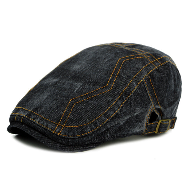 Sterling Leo Classic Stitch Flat Cap™ Cotton Short Brim