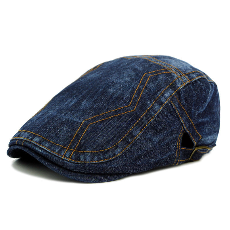 Sterling Leo Classic Stitch Flat Cap™ Cotton Short Brim