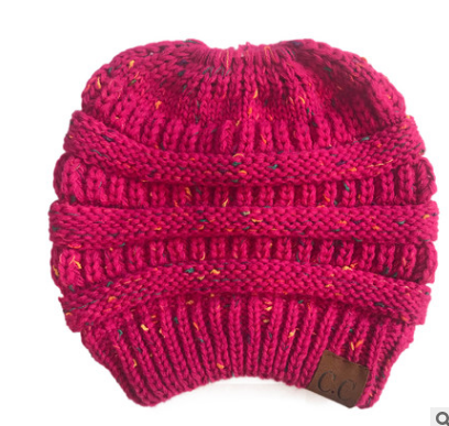 Sterling High Bun™ Beanie Acrylic Cable Knit Hair Opening