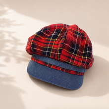 Sterling Newsboy Beret™ Cotton Blend Plaid Crown