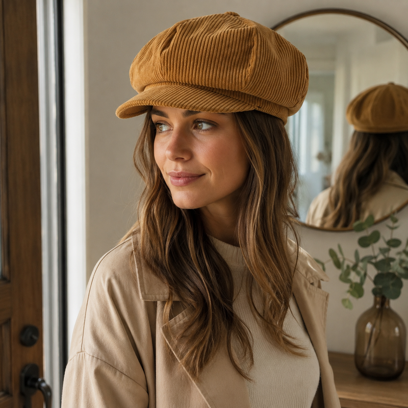 Sterling Sorelle Newsboy Cap™ Cotton Blend Octagonal Crown