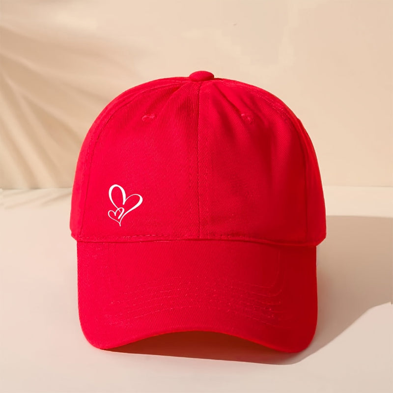 Sterling Heart Patterned Baseball Cap™ Fabric Heart Detail