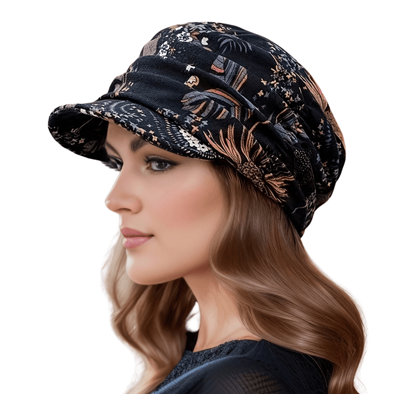 Sterling Stay Warm Flower Print Cap™ Curved Brim Soft Lining