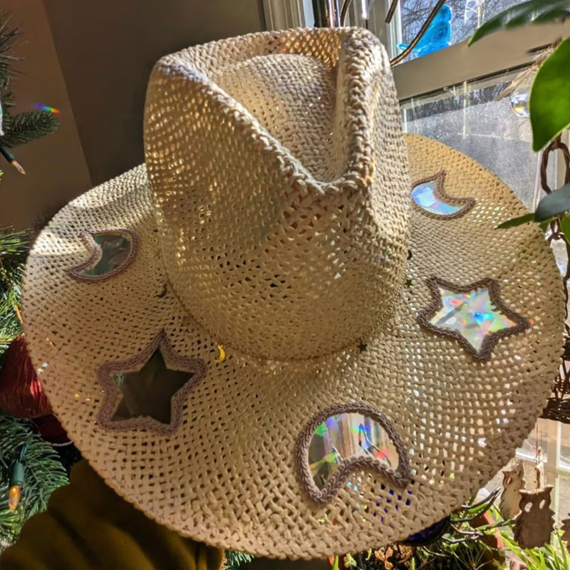Sterling Cowgirl Straw Prism Hat™ Wide Brim Straw Shine