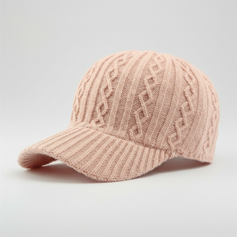 Sterling Emilia Knit Cap™ Cable Knit Baseball Cap Adjustable Fit