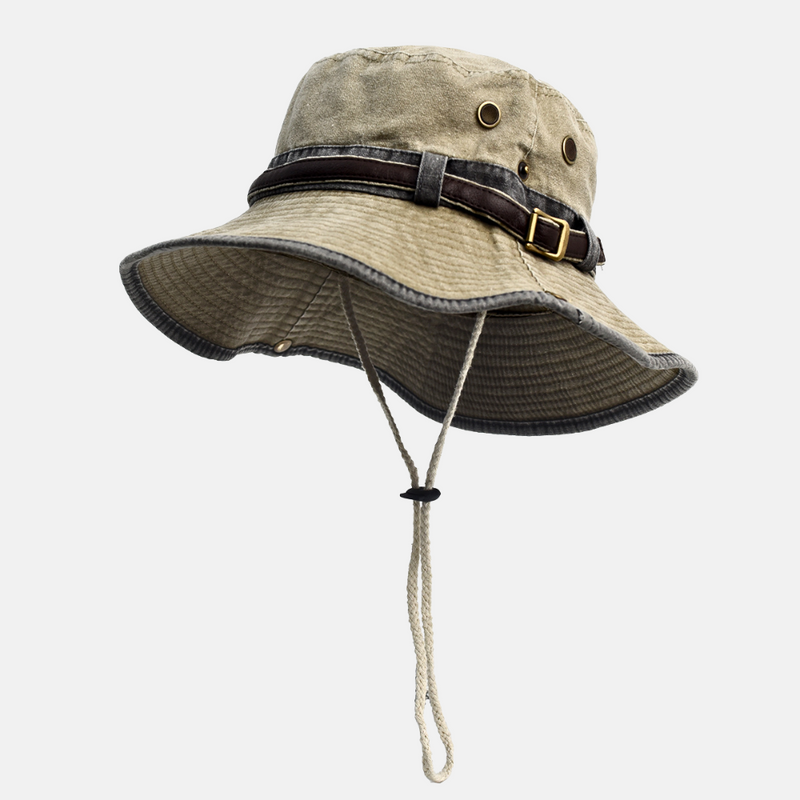 Sterling Nieman Bucket Hat™ Cotton Canvas Sun Hat Belt Detail