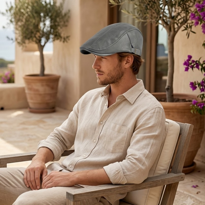 Sterling Autumn Winter Solid Color™ Newsboy Cap Soft Fabric Brim