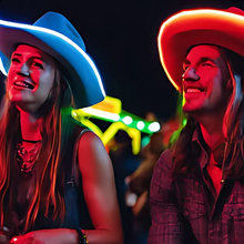Sterling LED Light-Up Party Hat™ Glow In The Dark Flash Modes