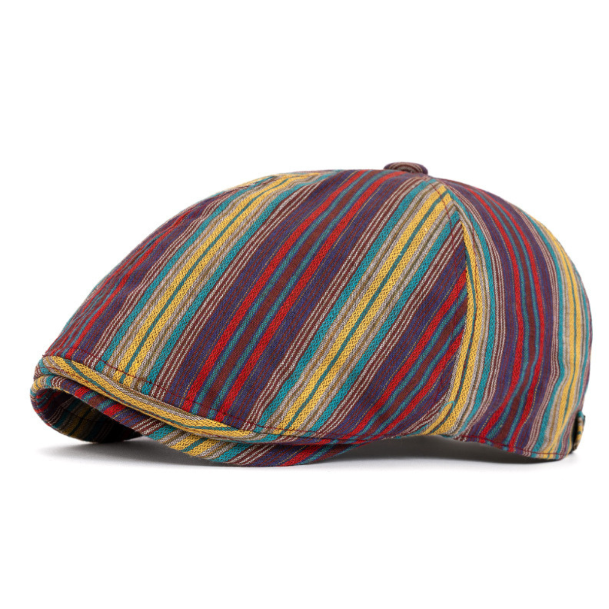 Sterling Hogan Stripe Cap™ Driving Cap Cotton Weave Buckle Back