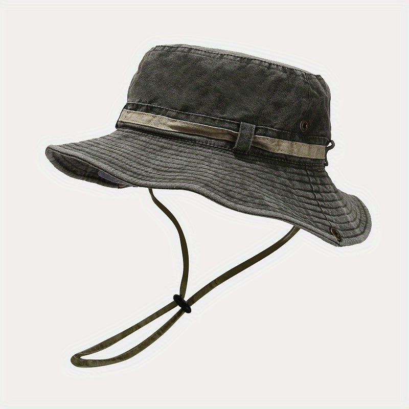 Sterling Sun Hat Boonie Hat™ Washed Cotton Bucket Hat Chin Strap