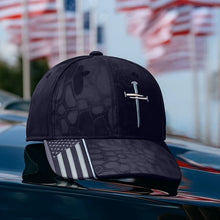 Sterling Christian Baseball Hat™ with Cross Decal Curved Fabric Strap