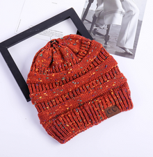 Sterling High Bun™ Beanie Acrylic Cable Knit Hair Opening