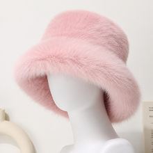 Sterling Solea Winter Bucket Hat™ Faux Mink Plush Bright Yellow