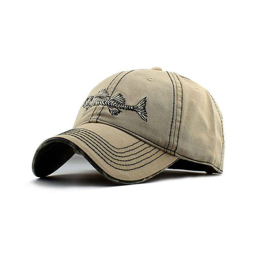 Sterling Reel Style™ 100% Cotton Fishbone Cap Patch Detail