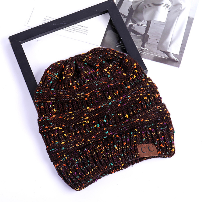 Sterling High Bun™ Beanie Acrylic Cable Knit Hair Opening