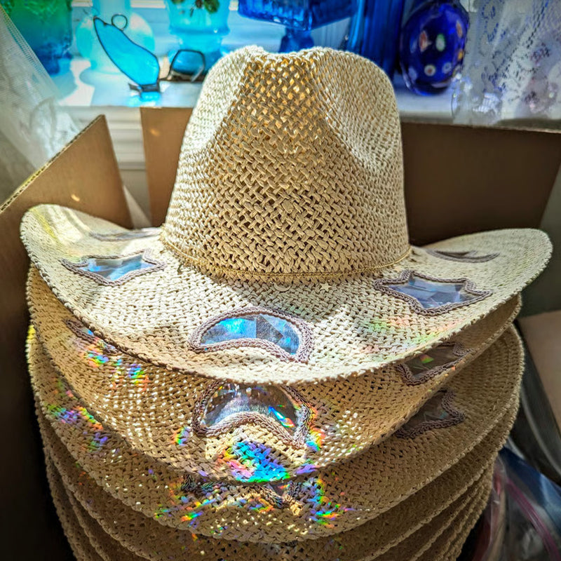 Sterling Cowgirl Straw Prism Hat™ Wide Brim Straw Shine