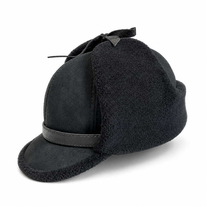Sterling™ Leather Bomber Cap Lamb Wool Lined Earflaps