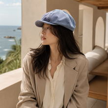 Sterling Striped Woven Octagonal Beret™ With Short Brim